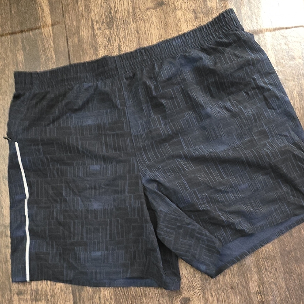 VRST Navy Patterned Athletic Shorts Lined Sz XL